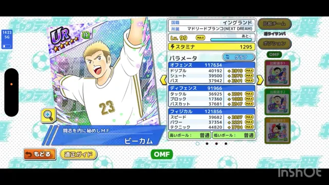ビーカムの調整後0凸パラメータ