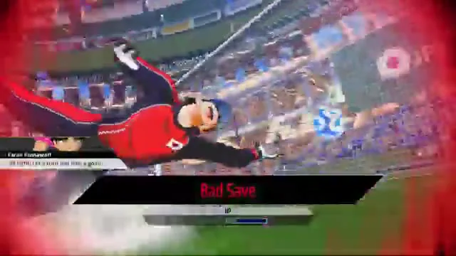 WORLD FIGHTERSでGKのセーブ結果がBad Saveと表示された画面