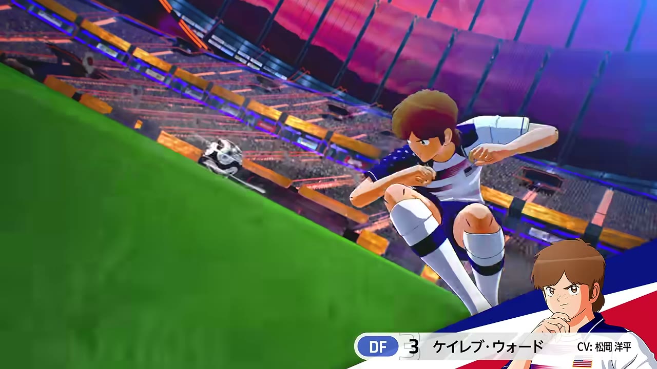 DFケイレブ・ウォードがボールへ入る場面